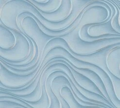 Colani Tapete Evolution Marburg Wellen Blau 56321