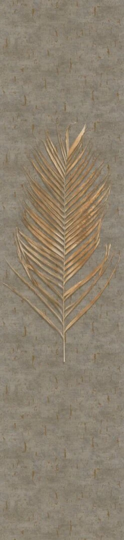 Fototapete Panel Floral Blatt Grau Braun 33274