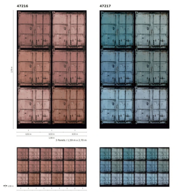 Fototapete Vlies Container Schiff Metall Rot-braun 47216 â Bild 3