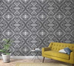 Fototapete Vlies Grafisch Holz-Optik Grau Weiß 47250