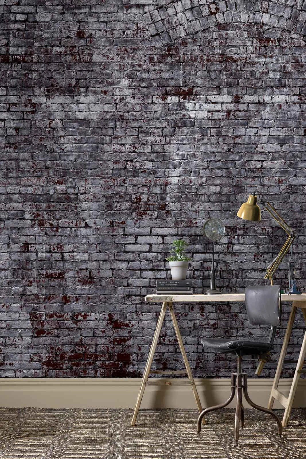 Rasch Fototapete Vlies 940954 Steinoptik Dunkelgrau – Bild 2