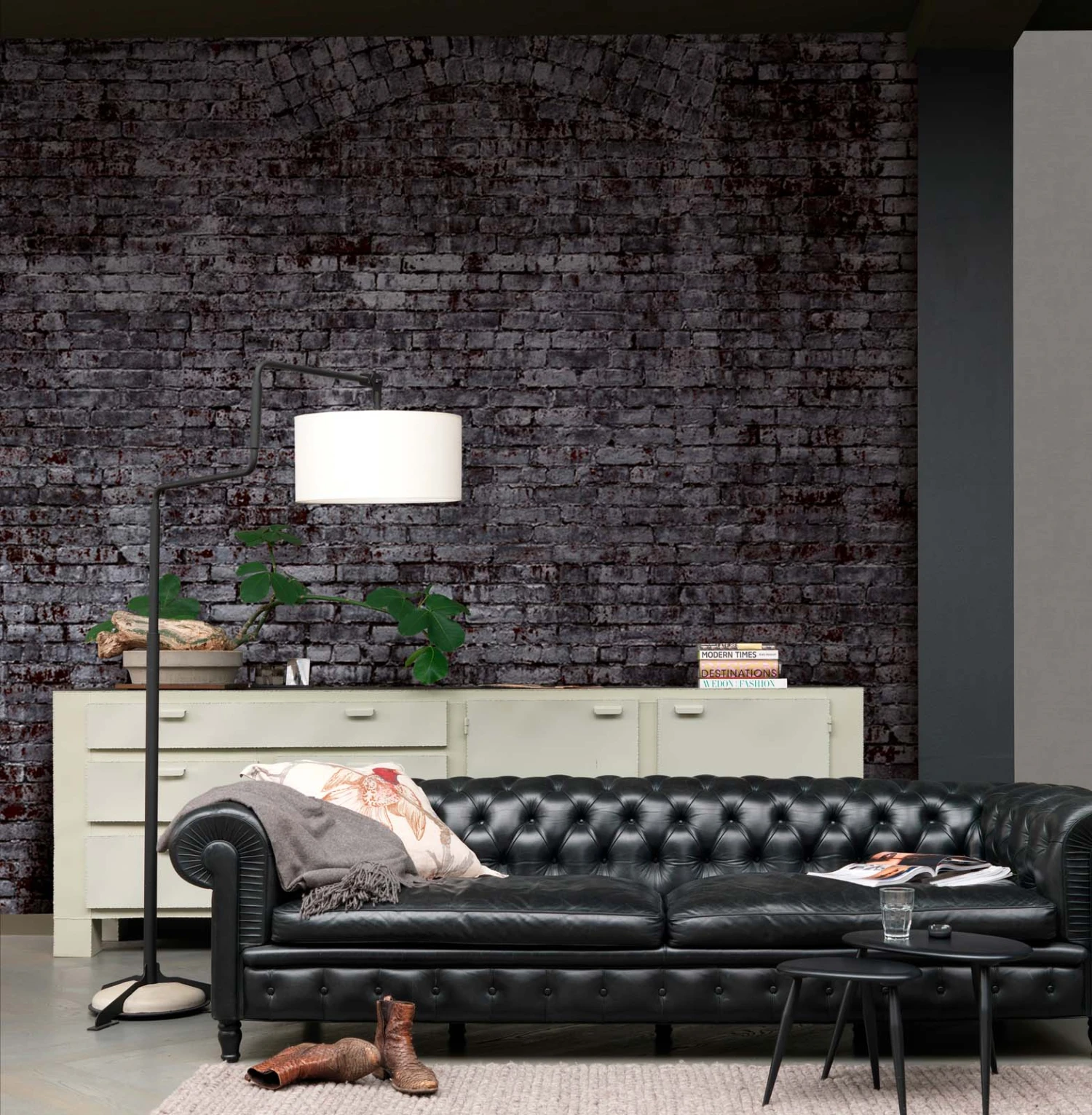 Rasch Fototapete Vlies 940954 Steinoptik Dunkelgrau – Bild 3