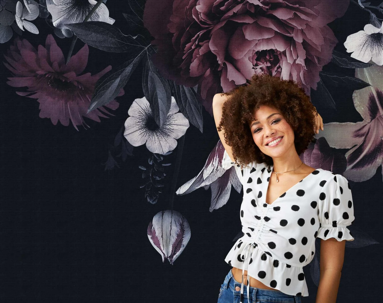 A.S. Creation Fototapeten Floral Blumen Blüten Schwarz Violett 38279-1 – Bild 2