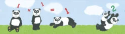 Kinderbordüre Panda Zahlen Blau Grün Jonas Kötz 46517