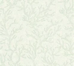 Versace Home Tapete Korallen Grün Weiß Glanz 34497-3