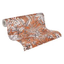 A.S. Creation Tapete Vlies 37520-4 Dschungel Orange Weiß Braun