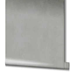 Tapete Vlies Einfarbig Textil Dunkelgrau Glanz 32710