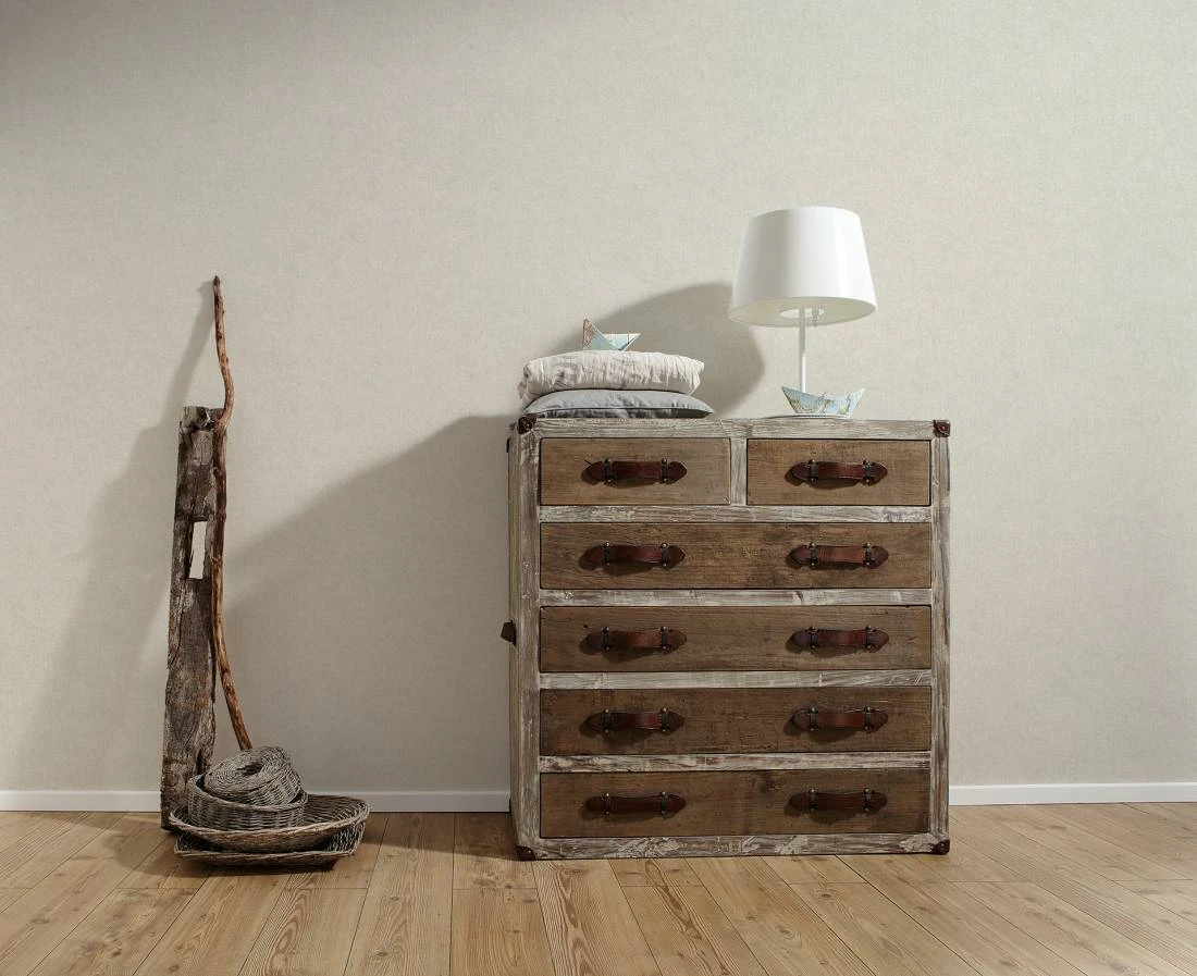 Tapete Vlies Einfarbig Used-Look Hellbraun 36721-7 – Bild 2