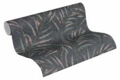 A.S. Creation Tapete Vlies Farn Blätter Anthrazit Grün 37335-5