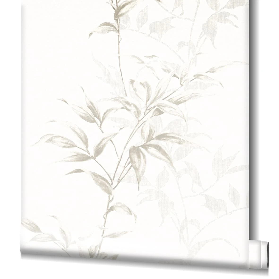 Tapete Vlies Floral Sträucher Weiß Braun Novamur 82223