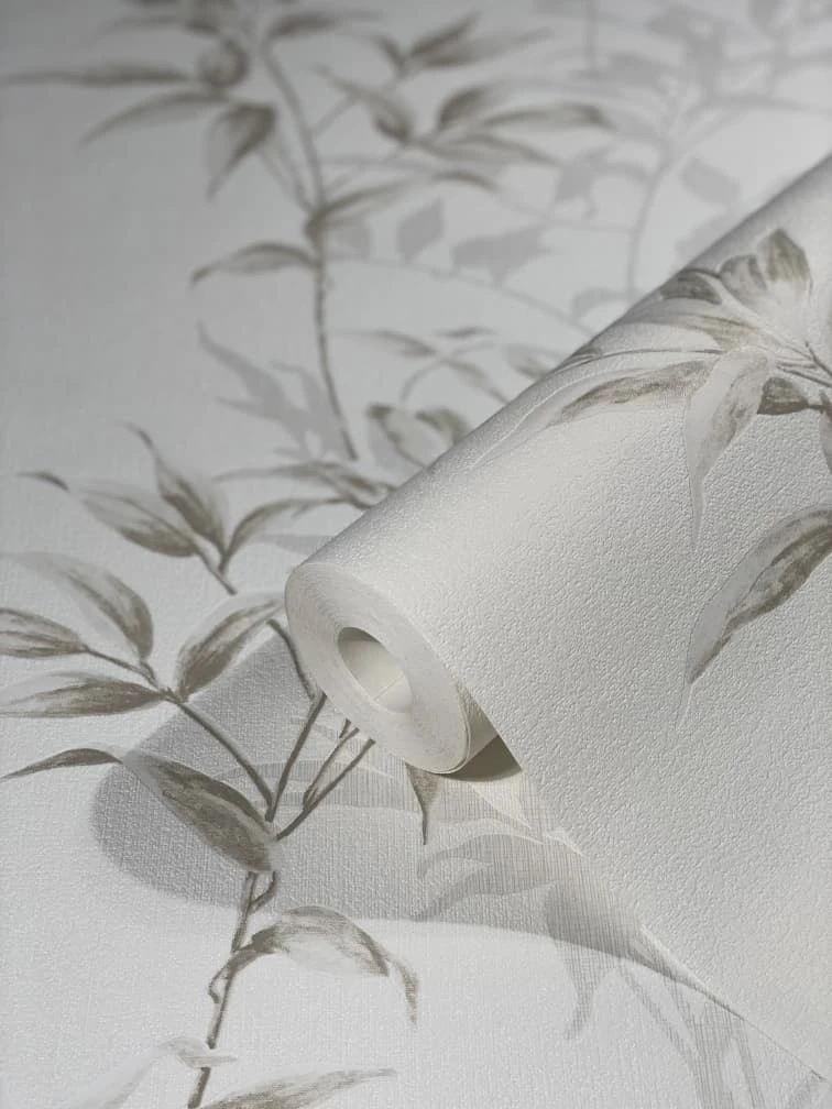 Tapete Vlies Floral Sträucher Weiß Braun Novamur 82223 – Bild 3