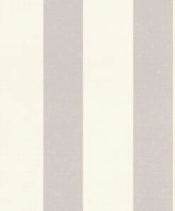 Tapete Vlies Rasch Blockstreifen Hellgrau Weiß 485424