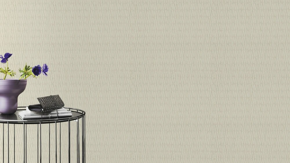 Tapete Vlies Rasch Raute 3D Grau-beige Metallic 428407 – Bild 4