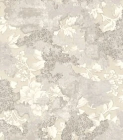 Tapete Vlies Blätter Vintage Hellgrau Beige Rasch 802535