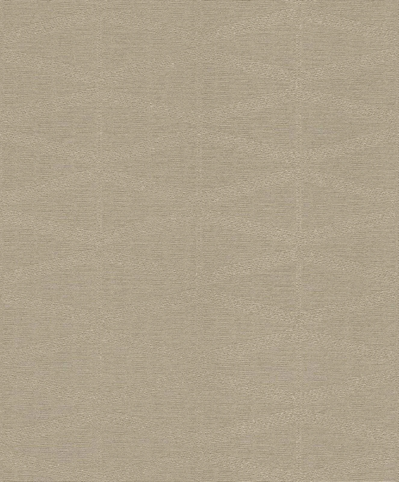 Tapete Vlies Rauten Grafik Grün-beige Glanz Rasch 529838