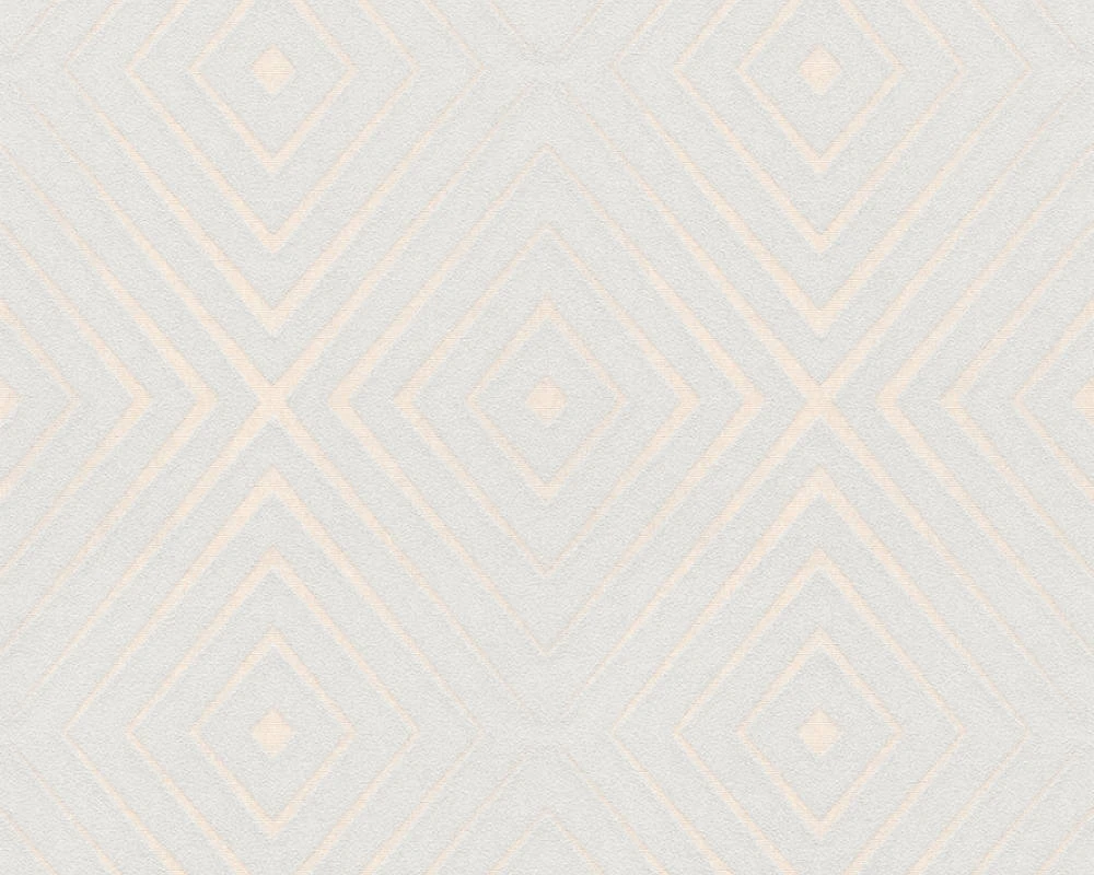 A.S. Creation Tapete Vlies Rauten Grafik Hellgrau Rosa Glanz 36785-4