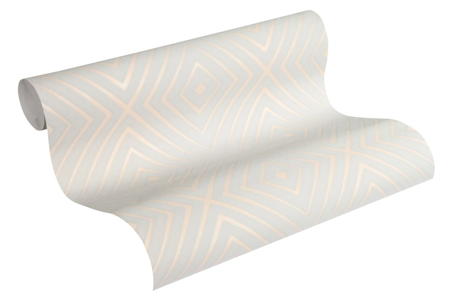 A.S. Creation Tapete Vlies Rauten Grafik Hellgrau Rosa Glanz 36785-4 – Bild 2