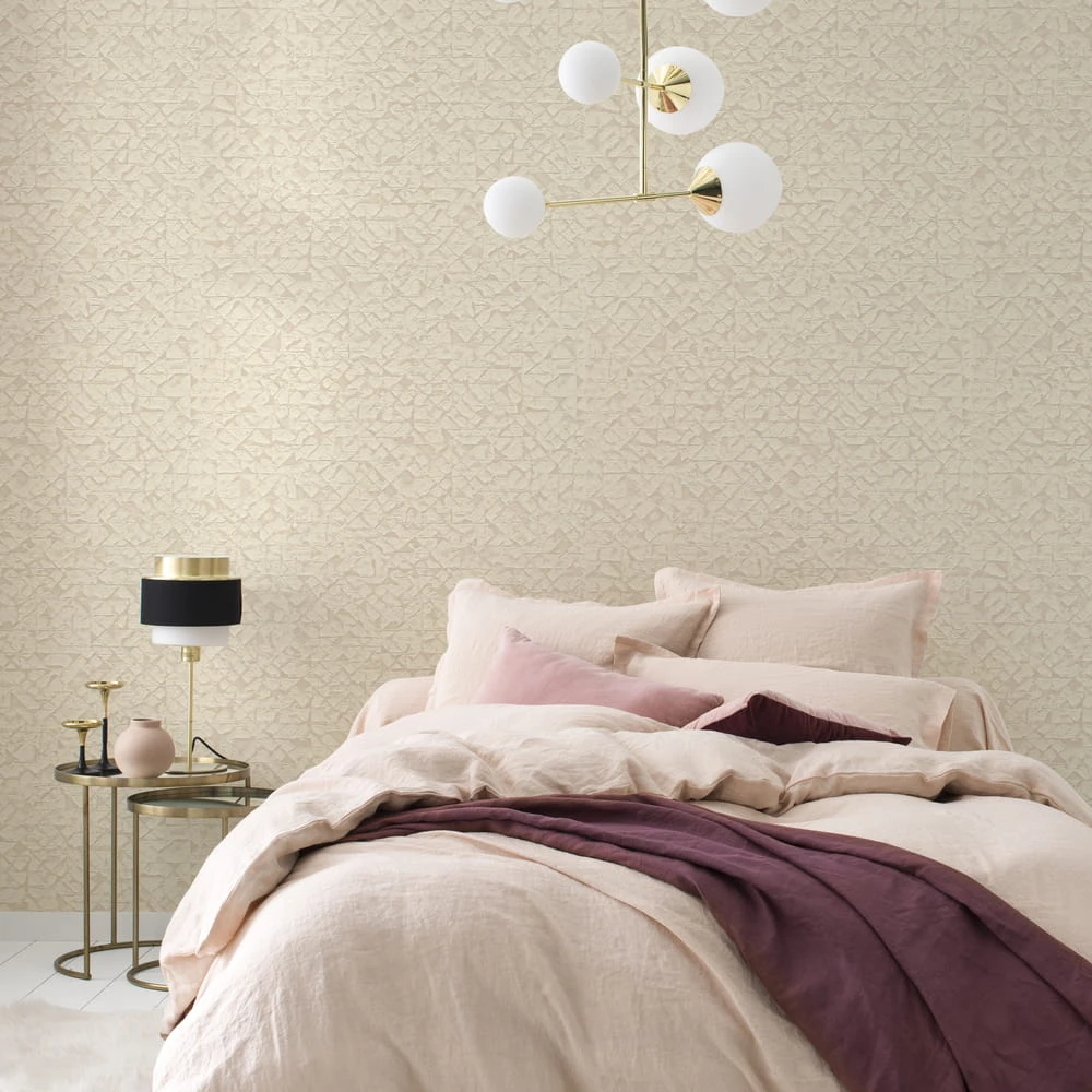 Tapete Vlies Rauten Grafisch Creme Rasch 704334 – Bild 4