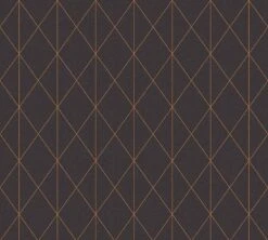 A.S. Creation Tapete Vlies Rauten Grafisch Schwarz Gold Glanz 36575-4