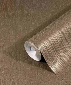 Tapete Vlies Sand-Körnung Streifen Dunkelbraun 32518