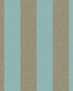 Tapete Vlies Streifen Blau Gold Metallic 31326