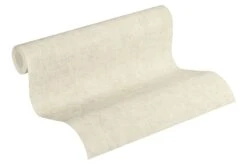Tapete Vlies Struktur Einfarbig Creme Beige Weiß 37423-4