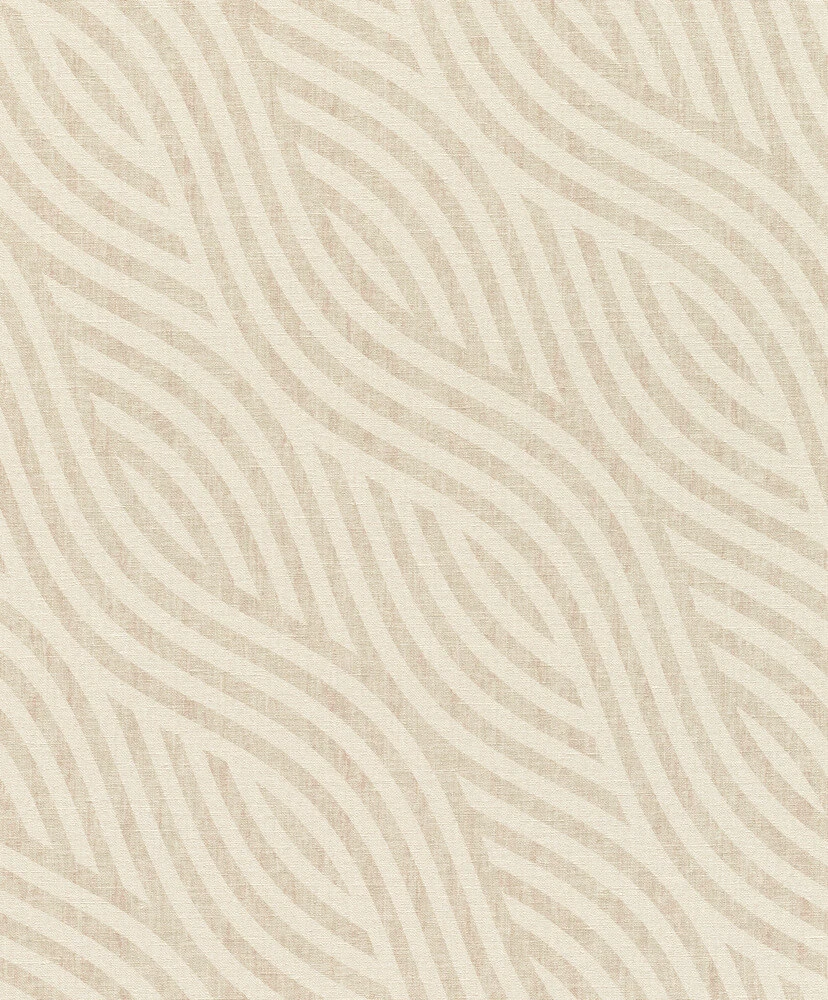 Tapete Vlies Wellen-Design Creme Beige Rasch 704532 – Bild 2
