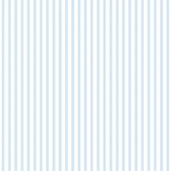 Kindertapete Papier Streifen Fein Weiß Blau 102301