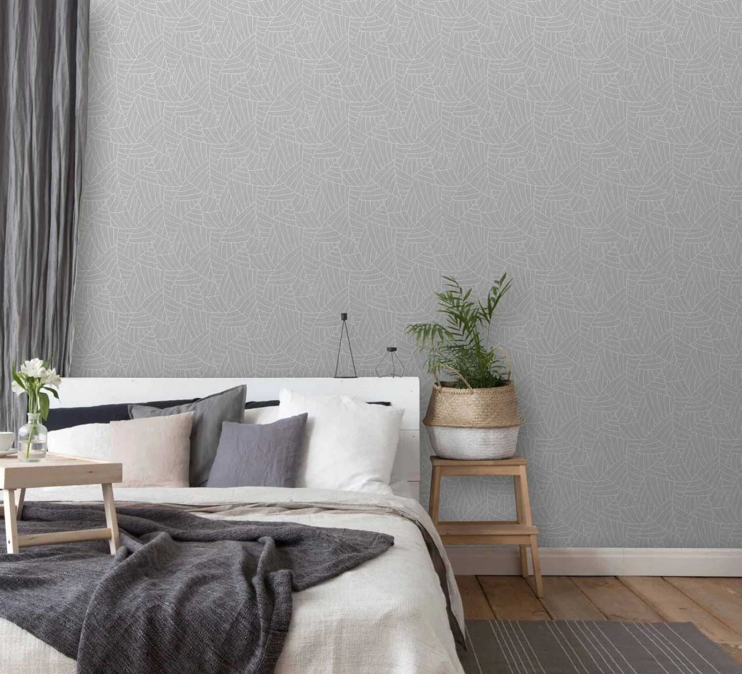 Vinyltapete Grafik Dreiecke Grau Silber Glitzer 5427-10 – Bild 4