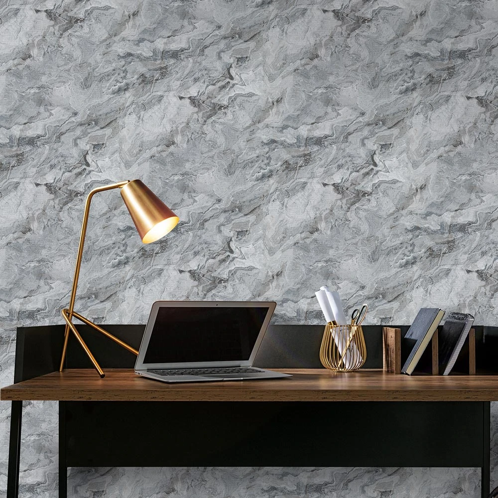 Vliestapete Marmor Optik Grau Silber Metallic 10318-47 – Bild 5